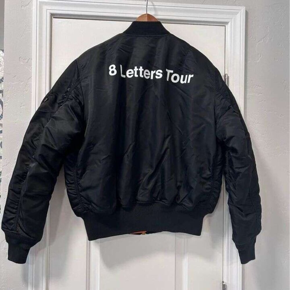 New “8 Letters Tour” Alpha Industries MA-1 Bomber Flight Jacket mens size XL